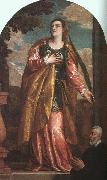  Paolo  Veronese St Lucy and a Donor oil on canvas